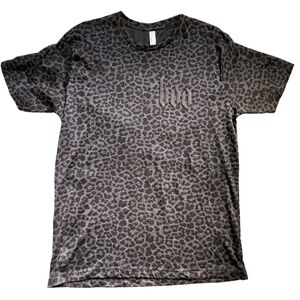 Boo Puff Ink Black Leopard Tee - Size: Large